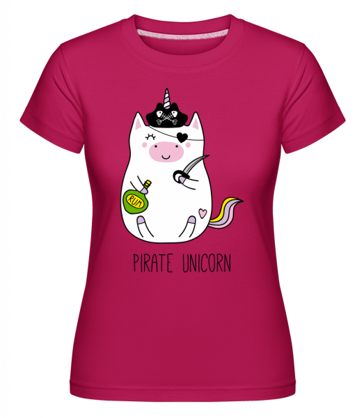 Pirate Unicorn -  Shirtinator Women's T-Shirt - Magenta - Vorn