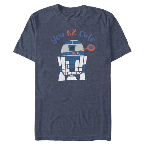 Star Wars - R2-D2 Are Too Cute - Valentine's Day - Men's T-Shirt - Heather navy - Front