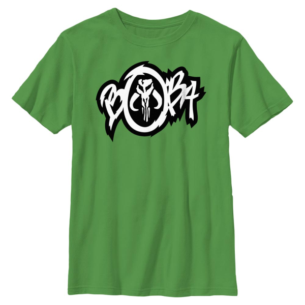 Star Wars - Book of Boba Fett - Boba Fett Boba Mando Skull - Kids T-Shirt - Kelly green - Front