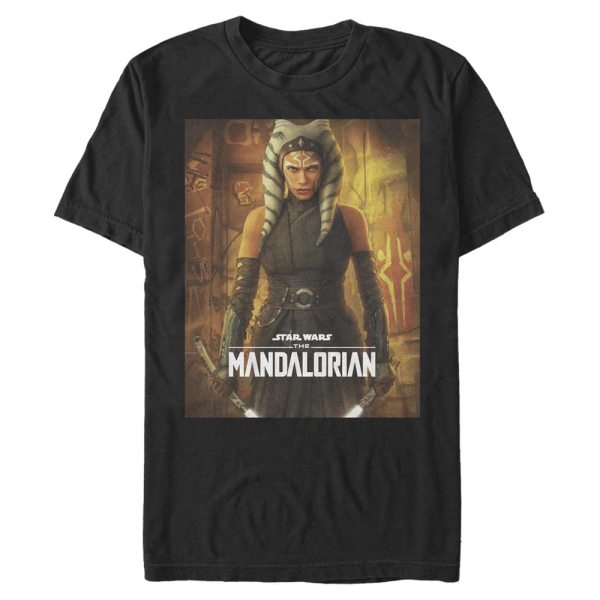 Star Wars - The Mandalorian - Ahsoka Poster - Men's T-Shirt - Black - Front
