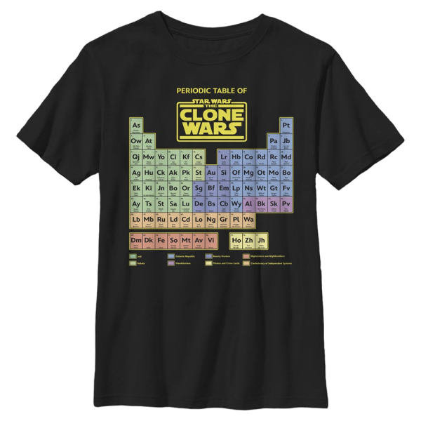 Star Wars - The Clone Wars - Clone Wars Clone Wars Table - Kids T-Shirt - Black - Front