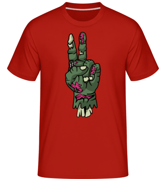 Zombie Hand -  Shirtinator Men's T-Shirt - Red - Front