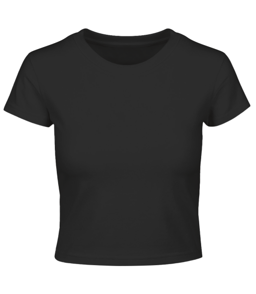 Crop T-Shirt - Black - Front