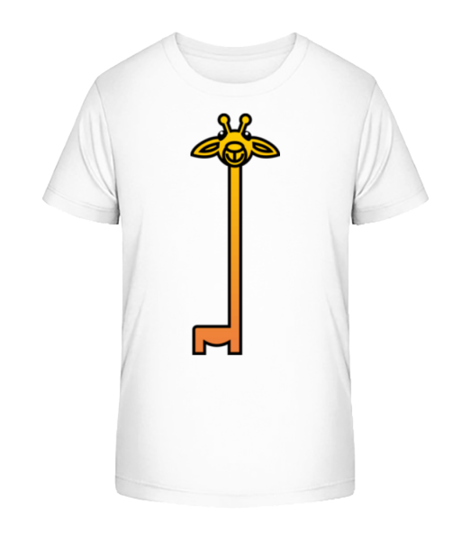 Giraffe Key Comic - Kid's Bio T-Shirt Stanley Stella - White - Front
