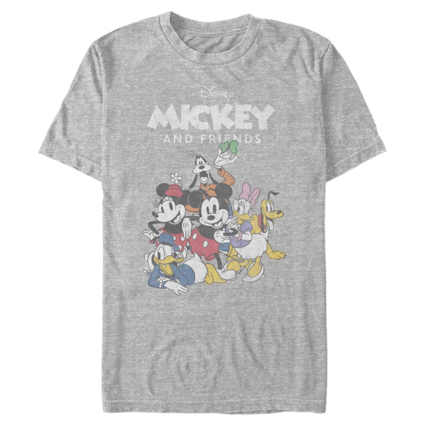 Disney Classics - Mickey Mouse - Mickey & přátelé Mickey Freinds Group - Men's T-Shirt - Heather grey - Front