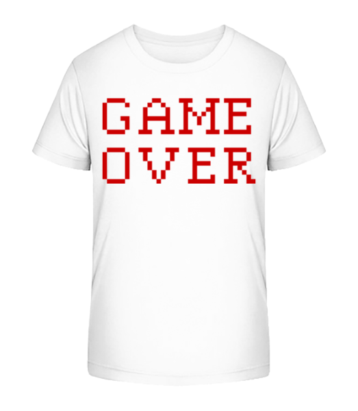 Game Over Pixel - Kid's Bio T-Shirt Stanley Stella - White - Front
