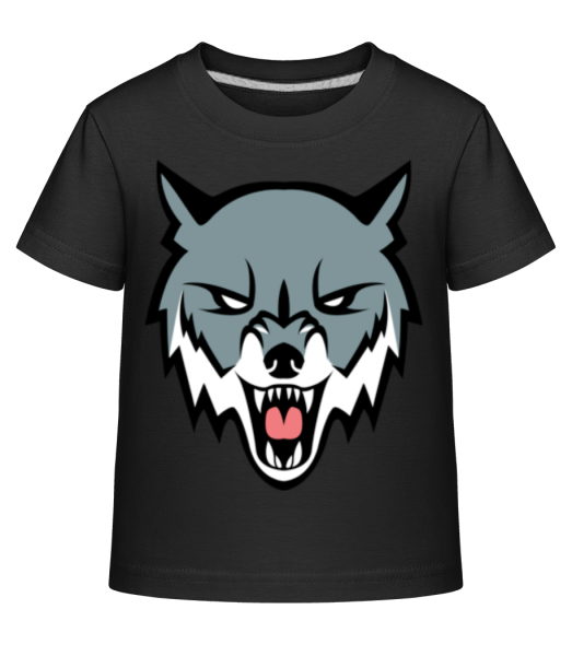 Angry Wolf - Kid's Shirtinator T-Shirt - Black - Front
