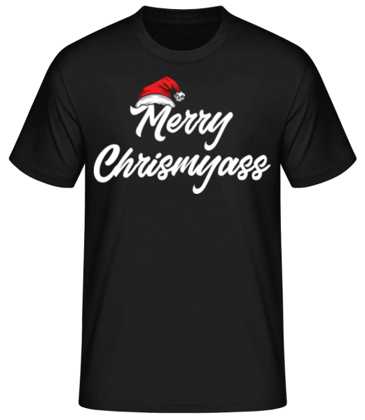 Merry Chrismyass - Men's Basic T-Shirt - Black - Front