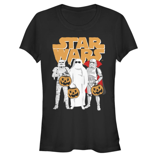 Star Wars - Stormtrooper Trick or Treat - Halloween - Women's T-Shirt - Black - Front
