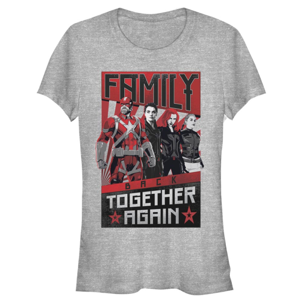 Marvel - Black Widow - Group Shot Together Again - Women's T-Shirt - Heather grey - Front