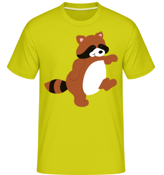 Kids Comic - Racoon -  Shirtinator Men's T-Shirt - Lime - Front