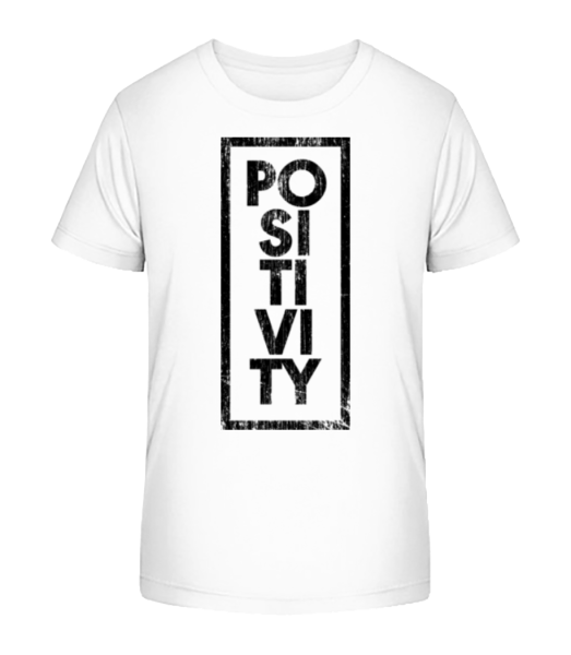 Positivity - Kid's Bio T-Shirt Stanley Stella - White - Front