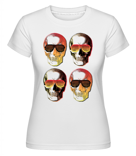 Stylish Skulls -  Shirtinator Women's T-Shirt - White - Vorn
