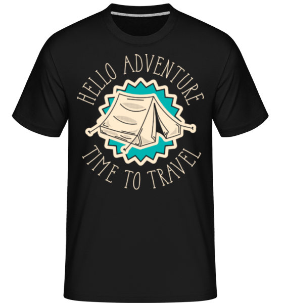 Hello Adventure -  Shirtinator Men's T-Shirt - Black - Front