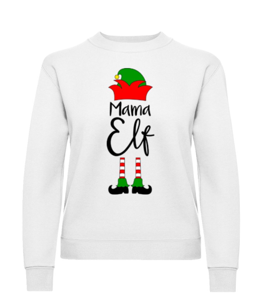 Mama Elf - Women's Sweatshirt - White - Front