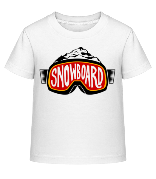 Snowboarding Logo - Kid's Shirtinator T-Shirt - White - Front