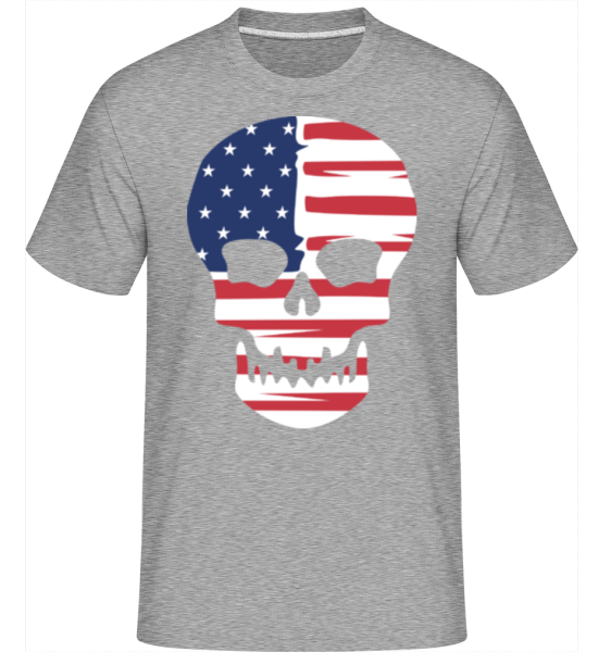 American Skull -  Shirtinator Men's T-Shirt - Heather grey - Front