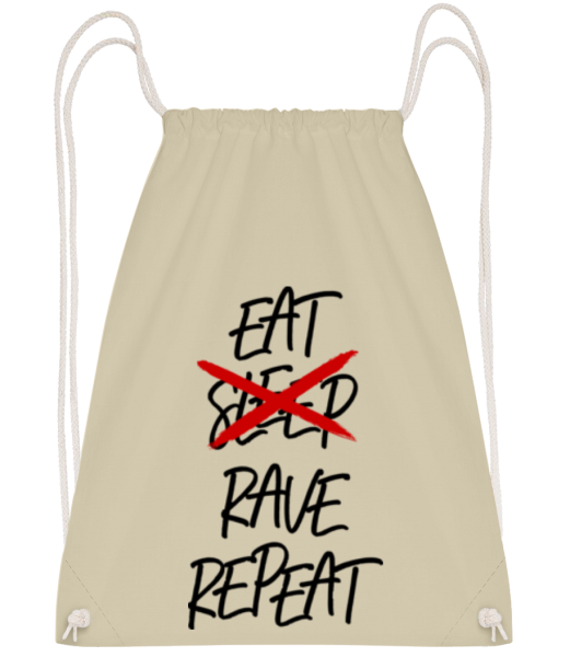 Eat Rave Repeat - Gym bag - Cream - Front