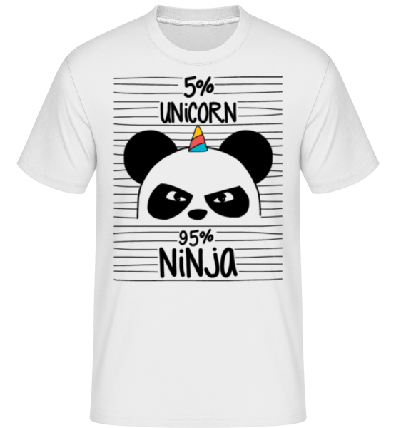 5% Unicorn 95% Ninja -  Shirtinator Men's T-Shirt - White - Front