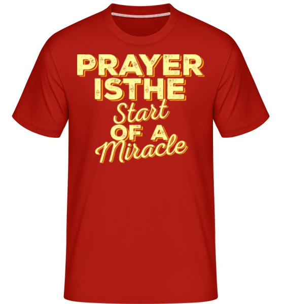 Prayer Is The Start -  Shirtinator Men's T-Shirt - Red - Front