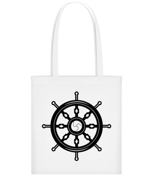 Wheel Black/White - Tote Bag - White - Front