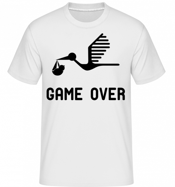 Game Over  - Baby Announcement -  Shirtinator Men's T-Shirt - White - Vorn