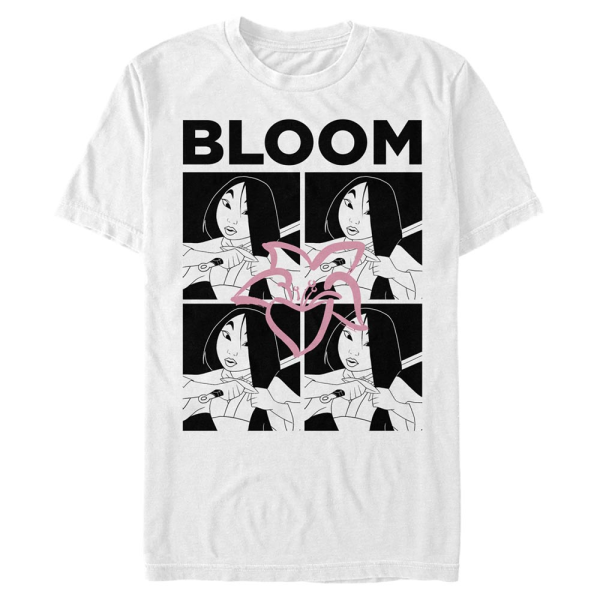 Disney - Mulan - Mulan Bloom Grid - Men's T-Shirt - White - Front