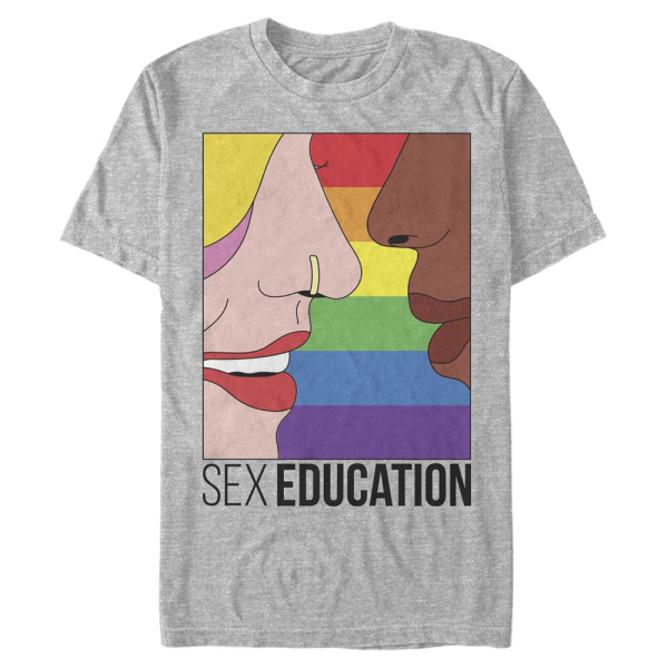 Netflix - Sex Education - Skupina Sex Ed Kiss - Men's T-Shirt - Heather grey - Front