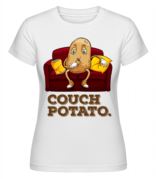 Couch Potato -  Shirtinator Women's T-Shirt - White - Vorn