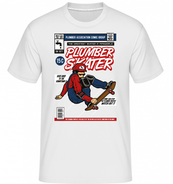 Plumber Skater -  Shirtinator Men's T-Shirt - White - Vorn