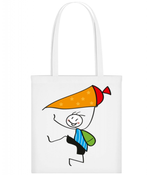 Child With Cornet Filled With Sweets - Tote Bag - White - Front