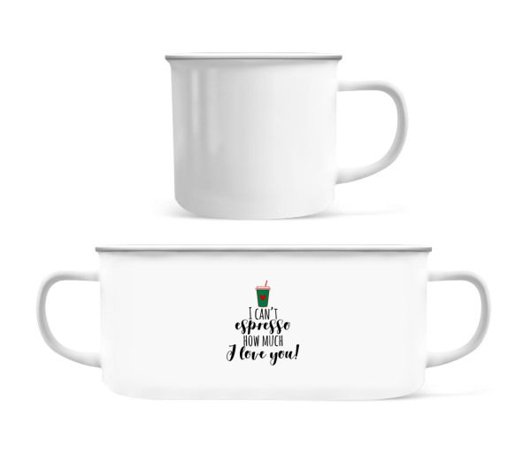 I Can't Espresso - Enamel-cup - White - Front