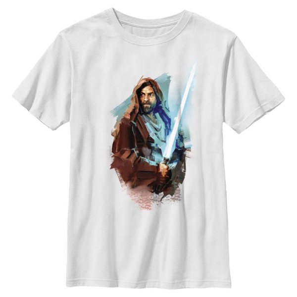 Star Wars - Obi-Wan Kenobi - Obi-Wan Kenobi Kenobi Paint - Kids T-Shirt - White - Front