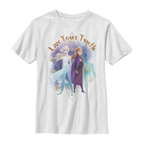 Disney - Frozen - Elsa & Anna Truth Sisters - Kids T-Shirt - White - Front