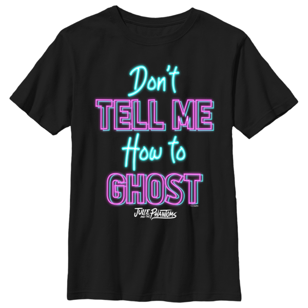 Netflix - Julie And The Phantoms - Text Ghost - Kids T-Shirt - Black - Front