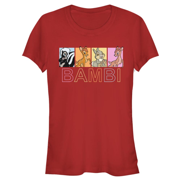 Disney Classics - Bambi - Skupina Characters Box Up - Women's T-Shirt - Red - Front