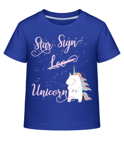 Star Sign Unicorn Leo - Kid's Shirtinator T-Shirt - Royal blue - Front