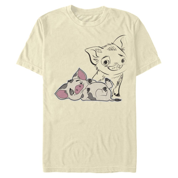 Disney - Moana - Pua Overlayed - Men's T-Shirt - Cream - Front