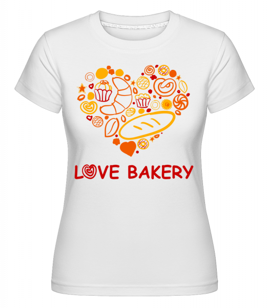 Love Bakery -  Shirtinator Women's T-Shirt - White - Vorn