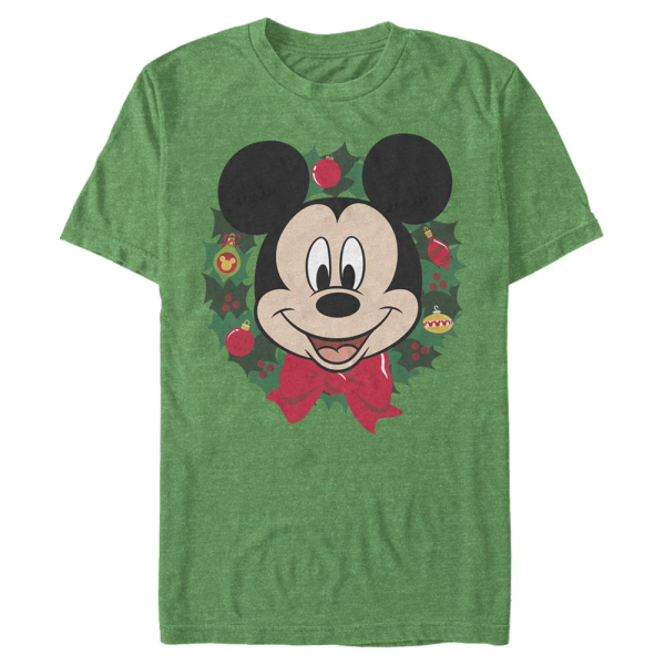 Disney Classics - Mickey Mouse - Mickey Mouse Big Mickey Holiday - Christmas - Men's T-Shirt - Heather green - Front