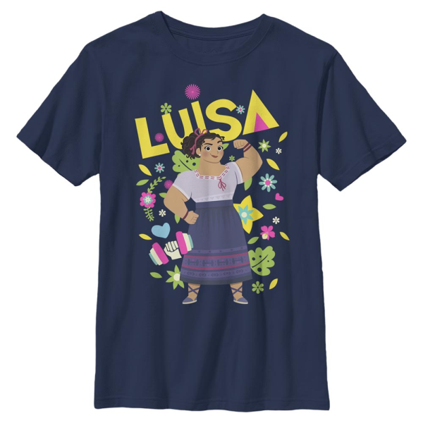 Disney - Encanto - Luisa Cutout - Kids T-Shirt - Navy - Front