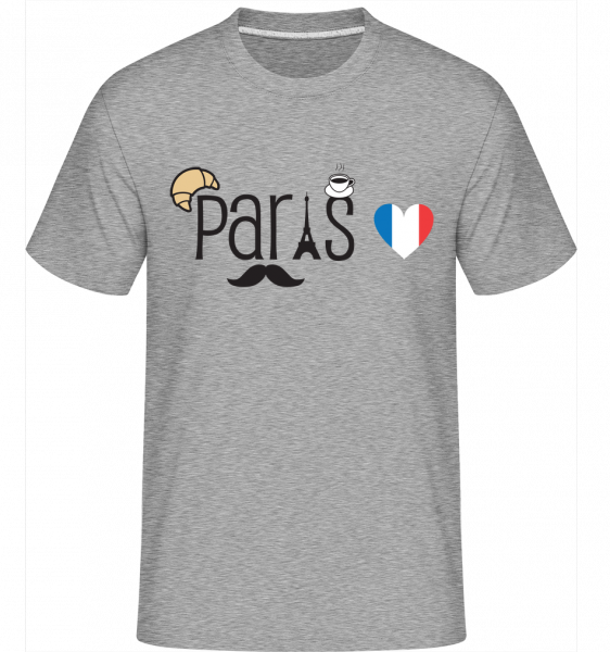 Paris Logo -  Shirtinator Men's T-Shirt - Heather grey - Vorn