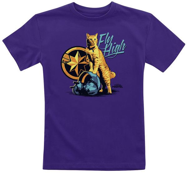 Marvel - Captain Marvel - Goose Fly High - Kids T-Shirt - Purple - Front
