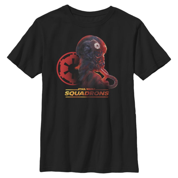 Star Wars - Squadrons - Empire Imperial Pilot - Kids T-Shirt - Black - Front