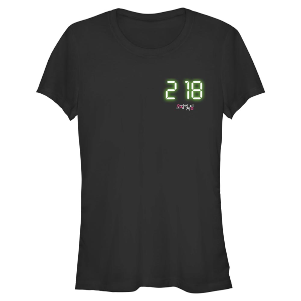 Netflix - Squid Game - Logo Two Eighteen - Women's T-Shirt - Black - Front