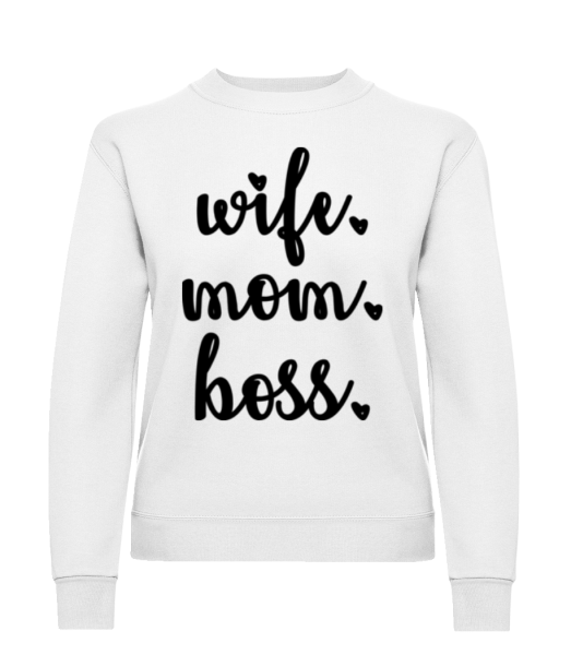 Motif Wife Mom Boss - Women's Sweatshirt - White - Front