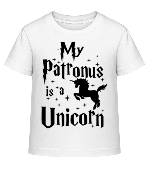 My Patronus Is A Unicorn - Kid's Shirtinator T-Shirt - White - Front