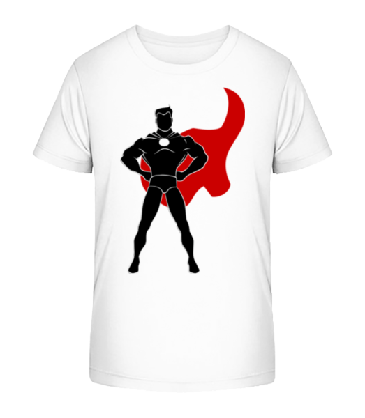 Superhero Standing - Kid's Bio T-Shirt Stanley Stella - White - Front