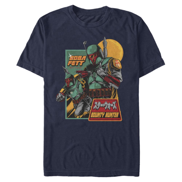 Star Wars - Boba Fett Mandalorian Soldier - Men's T-Shirt - Navy - Front