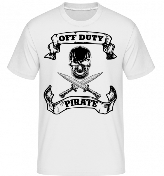 Off Duty Pirate -  Shirtinator Men's T-Shirt - White - Vorn